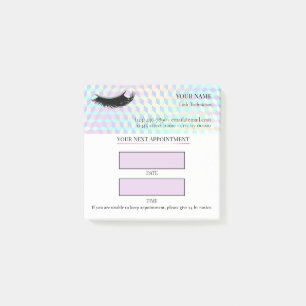Holografische wimperafspraak post-it® notes