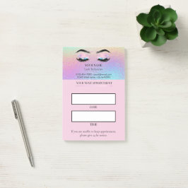 Holografische wimperafspraak post-it® notes