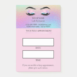 Holografische wimperafspraak post-it® notes