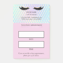 Holografische wimperafspraak post-it® notes