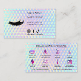 Holografische Wimperextensions Wimper Nazorg Visitekaartje
