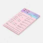 Holografische Wimpers Cliënt Post-it® Notities Notes (Schuin)