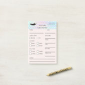 Holografische Wimpers Klant Post-it® Notities Notes (Op bureau)
