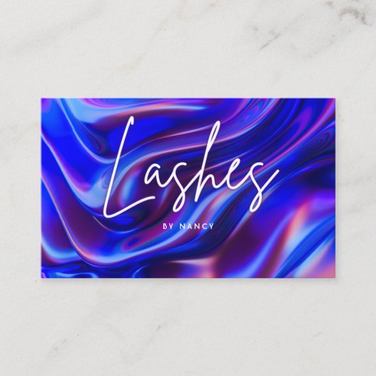 Holografische wimpers make-up artiest schoonheid s visitekaartje (Voorkant)