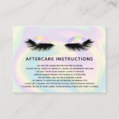 Holografische wimpers Mooie Oognazorg Aanbevelingskaartje (Voorkant)