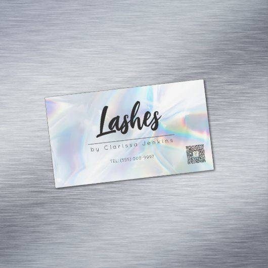 Holografische wimpers Wimper Extensies make-up Magnetisch Visitekaartje (Voorbeeld)