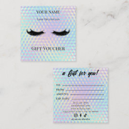 Holografische Wimpertechnicus Cadeaubon Card Klantenkaartje