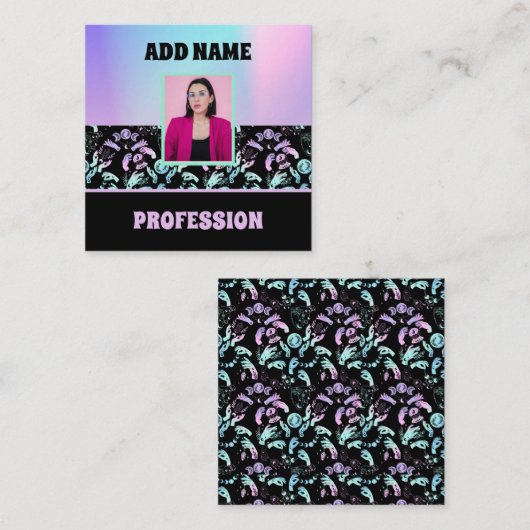 HOLOGRAFISCHE WITCHIE VIBES VIERKANTE VISITEKAARTJE (Voorkant / Achterkant)