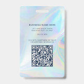 Holografische Zakelijke Logo QR Code Foto ID Badge (Achterkant)