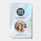 Holografische Zakelijke Logo QR Code Foto ID Badge (Voorzijde)