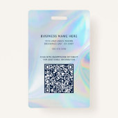 Holografische Zakelijke Logo QR Code Foto ID Badge (Achterkant)