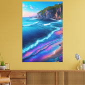 Holografische zee Uitgerekte Canvasdruk Canvas Afdruk (Insitu (Woonkamer))