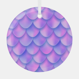 Holografische zeemeerminstaart, levendige folie te glas ornament