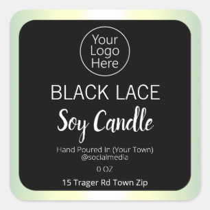 Holografische zelf geformuleerde geurkaarsen label