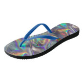 Holografische zilveren teenslippers schoenen sanda (Schuin)