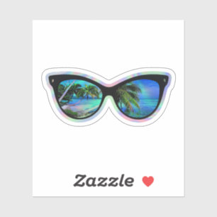 Holografische zonnebril sticker