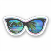 Holografische zonnebril sticker (Voorkant)