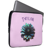 Holografische Zwarte Dahlia Elektronikazak Laptop Sleeve (Voorkant Rechts)