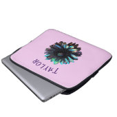 Holografische Zwarte Dahlia Elektronikazak Laptop Sleeve (Voorkant onderkant)