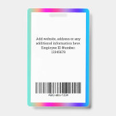 Hologram Aangepaste fotonaam Badge (Back)