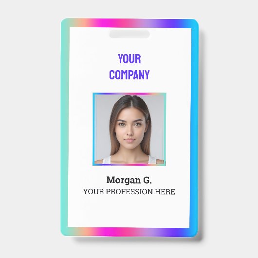 Hologram Aangepaste fotonaam Badge (Front)