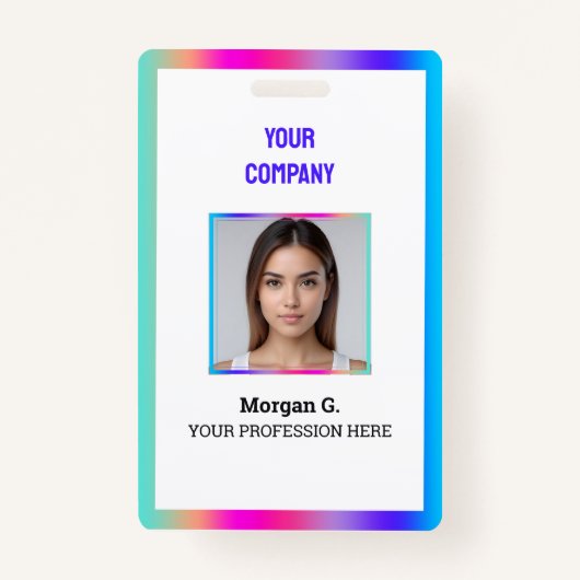 Hologram Aangepaste fotonaam Badge (Voorkant)