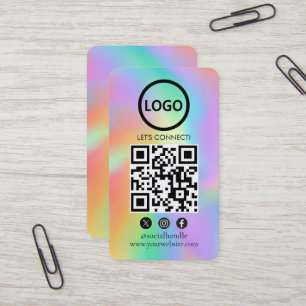 Hologram, aangepaste kaarten modern, sociale media visitekaartje