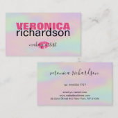 Hologram Achtergrond Roze Lippen Visitekaartje (Voorkant / Achterkant)