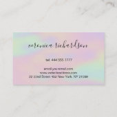 Hologram Achtergrond Roze Lippen Visitekaartje (Achterkant)