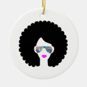 hologram afro keramisch ornament (Voorkant)