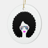 hologram afro keramisch ornament (Links)