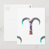 hologram Aries Briefkaart (Voorkant / Achterkant)