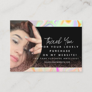 Hologram Boutique Beauty Business Bedankt Visitekaartje