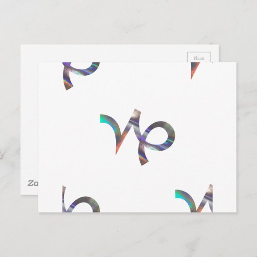 hologram Capricorn Briefkaart (Voorkant / Achterkant)
