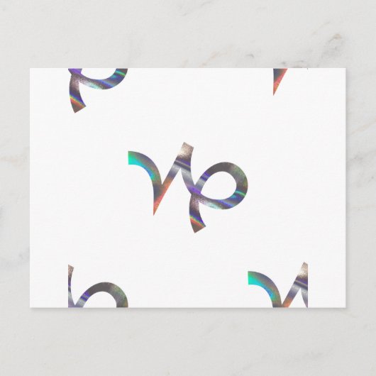 hologram Capricorn Briefkaart (Voorkant)