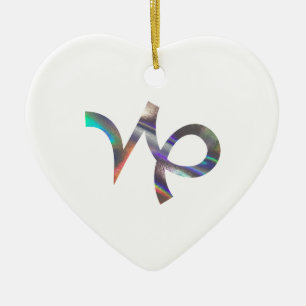 hologram Capricorn Keramisch Ornament