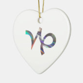 hologram Capricorn Keramisch Ornament (Links)