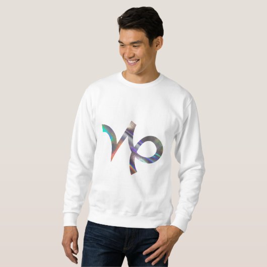 hologram Capricorn mannen sweatshirt (Voorkant volledig)