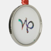 hologram Capricorn Metalen Ornament (Rechts)