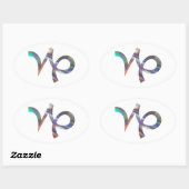 hologram Capricorn Ovale Sticker (Vel)