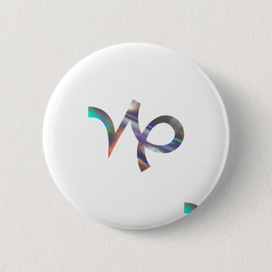 hologram Capricorn Ronde Button 5,7 Cm (Voorkant)