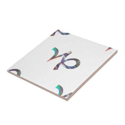 hologram Capricorn Tegeltje (Zijkant)