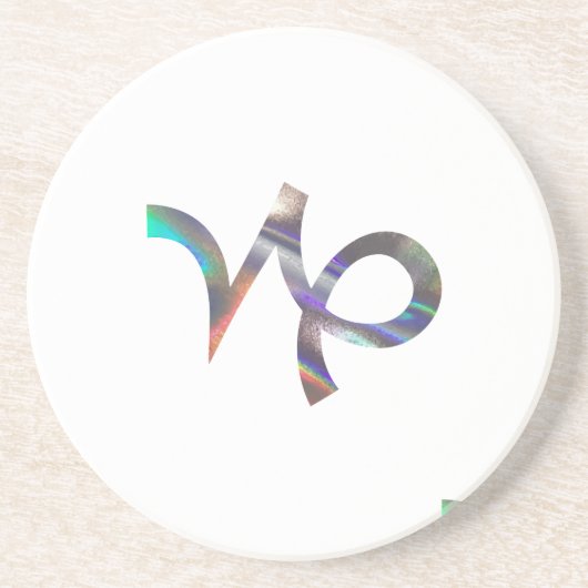 hologram Capricorn Zandsteen Onderzetter (Voorkant)