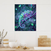 Hologram Chameleon Data Vine Poster (Keuken)