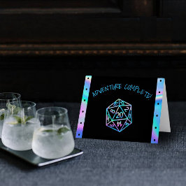 Hologram D20-avontuur voltooid | PnP-tablet Bedankkaart