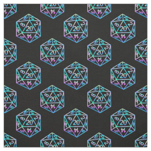 Hologram D20-patroon   PnP Tabletop Gamer Dice Stof