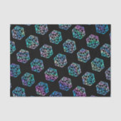 Hologram D20-patroon | PnP Tabletop Gamer Dice Tissuepapier (Voorkant)
