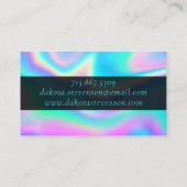 Hologram D20-patroon | PnP Tabletop Gamer Dice Visitekaartje (Achterkant)