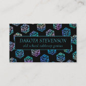 Hologram D20-patroon | PnP Tabletop Gamer Dice Visitekaartje (Voorkant)