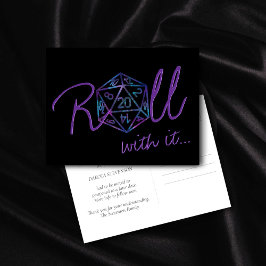 Hologram D20 | PnP Tabletop Gamer Verandering van  Briefkaart